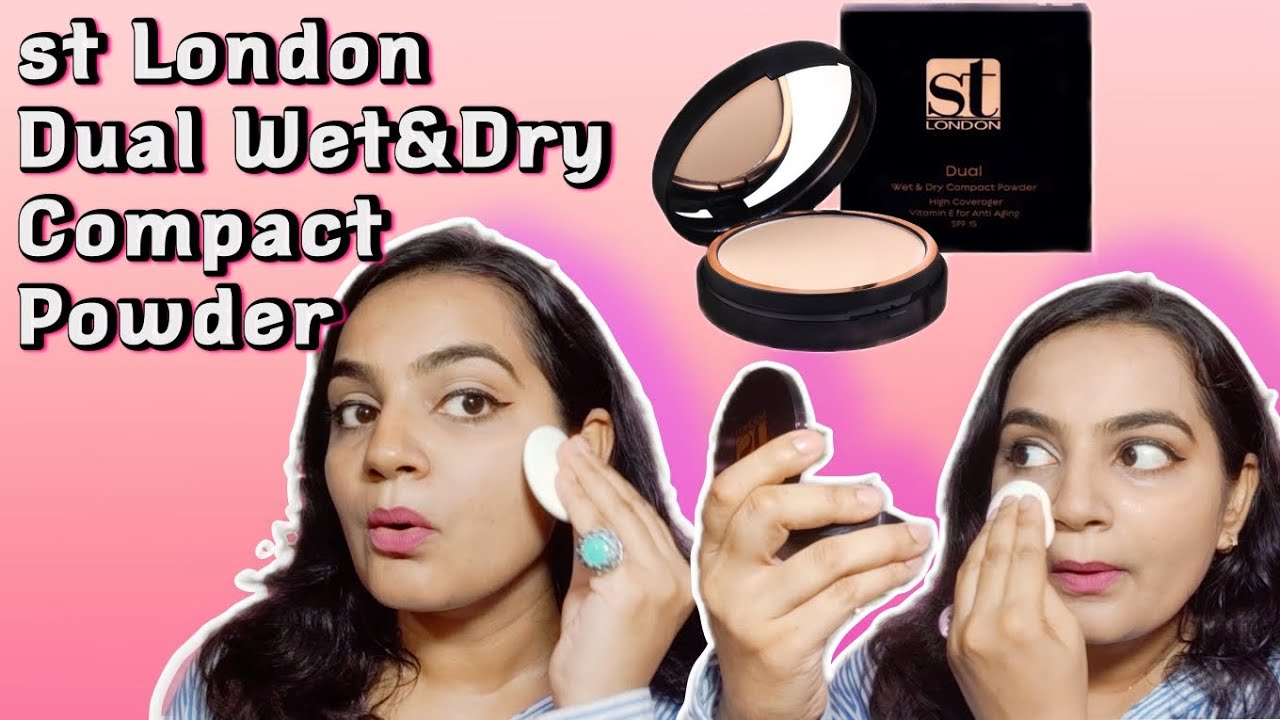 st London Dual Wet and Dry Compact Powder Review 😍| Glam With Afsana |