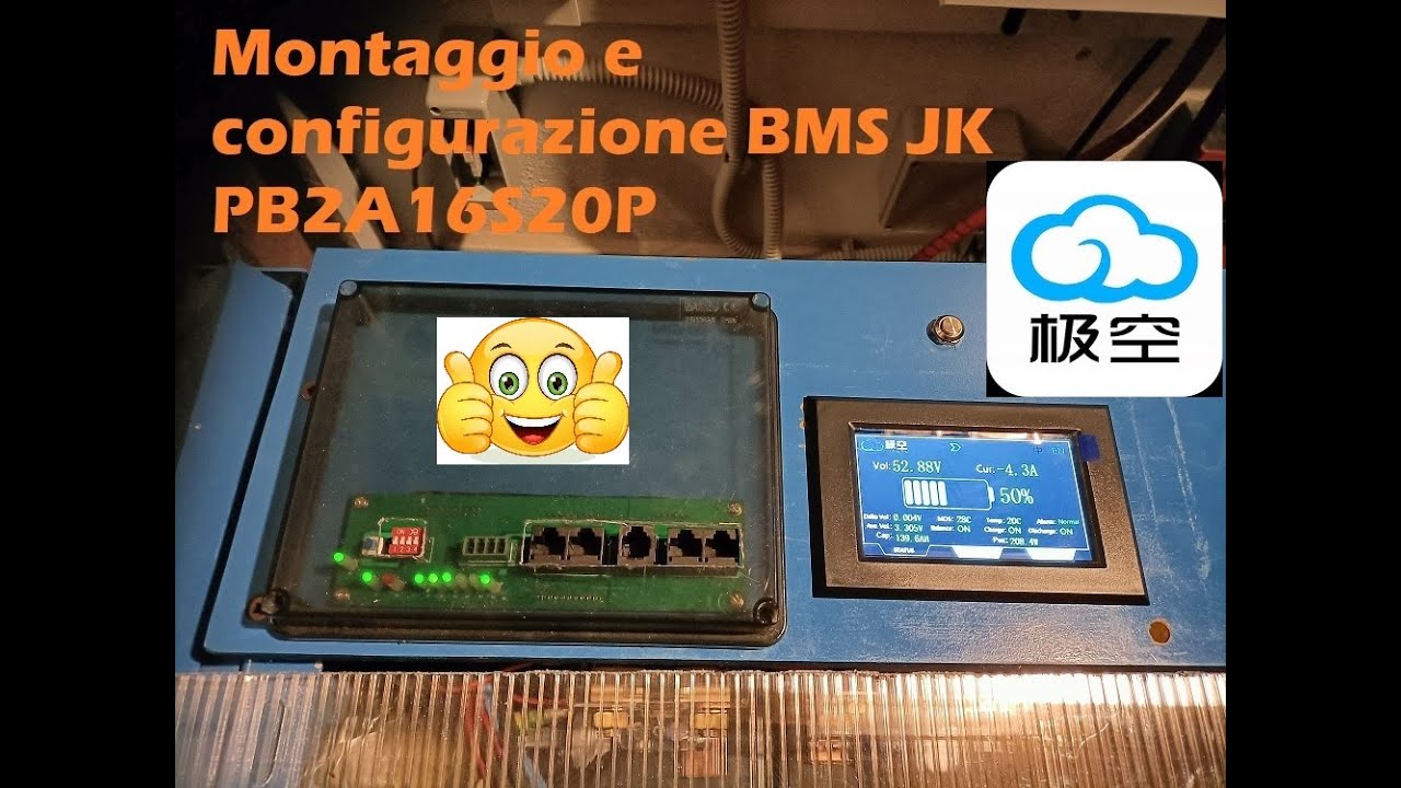 Configurazione Bms JK PB2A16S20P e montaggio