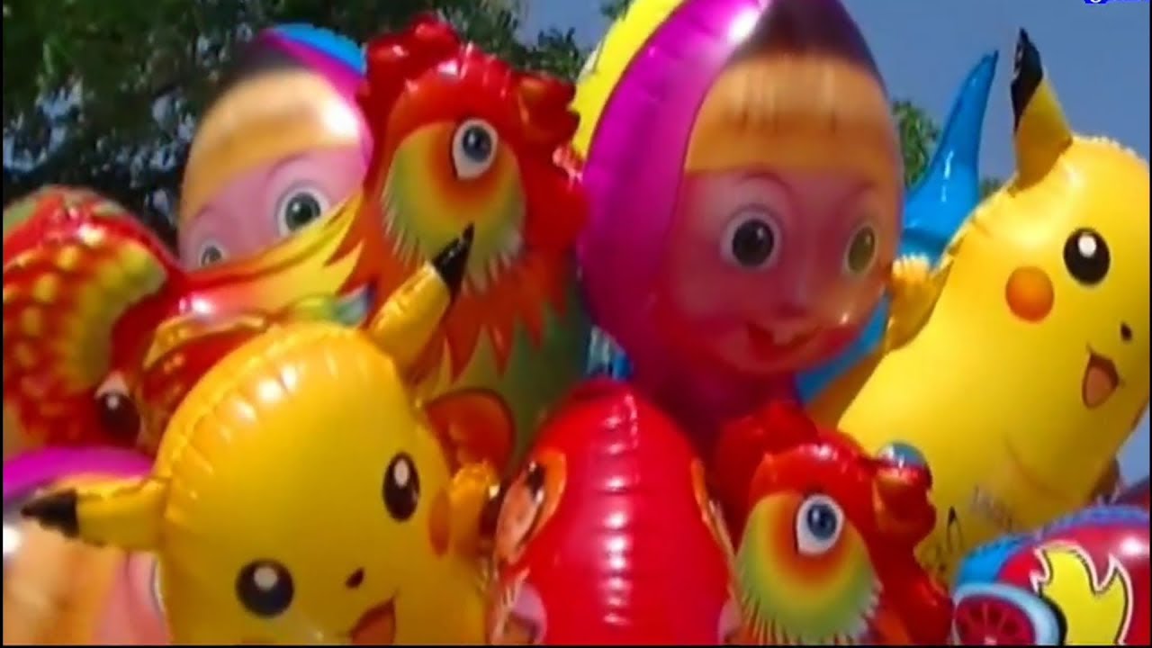 Banyak Mainan Anak Balon UpinIpin, Pokemon, Masha, Doraemon, Boboiboy, Balon Karakter - YA MAULANA