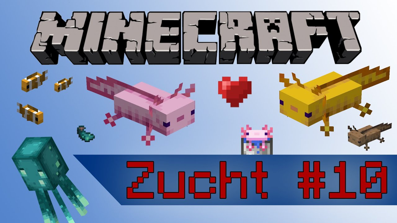 MINECRAFT 1.17: AXOLOTL züchten und zähmen | Leuchttintenfische | Wie geht was #024