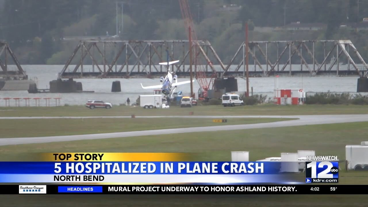 5 hospitalized in North Bend plane crash