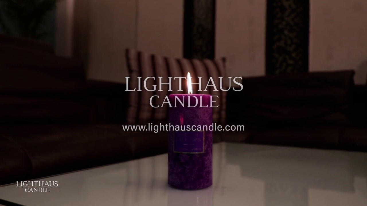 Purple Pillar Candle Lavender Aroma Candle | Scented Candle Decoration | Home Decor Product