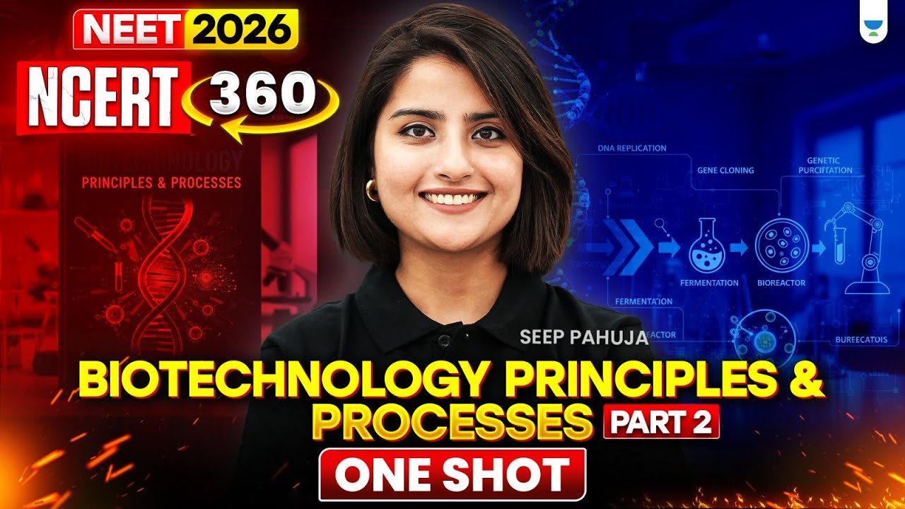 ⚡NEET 2026: NCERT 360 Biotechnology - Principles and Processes Part -2 One Shot | Seep Pahuja