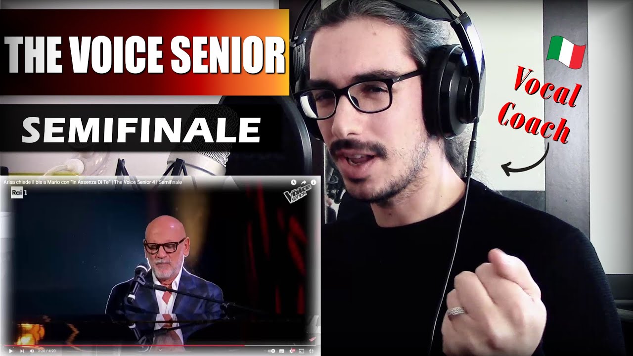 MARIO ROSINI sings Laura Pausini (THE VOICE SENIOR) // REACTION & ANALYSIS by Vocal Coach