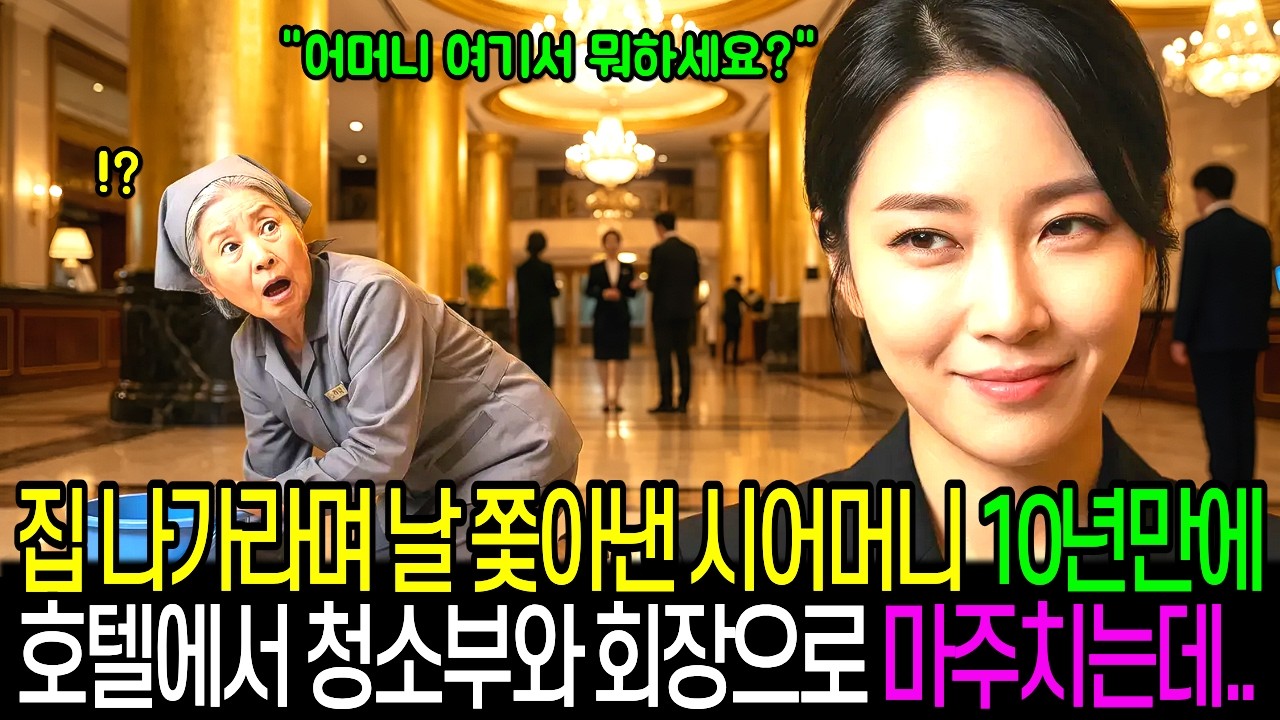 집 나가라며 구박하던 시어머니 10년만에 호텔로비에서 청소부와 회장님으로 마주치는데...