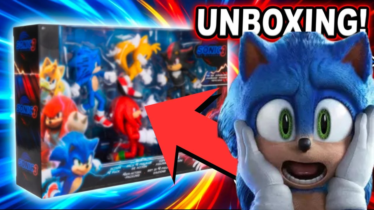 Unboxing da MELHOR Coleção de Bonecos de Sonic 3 – O Filme!