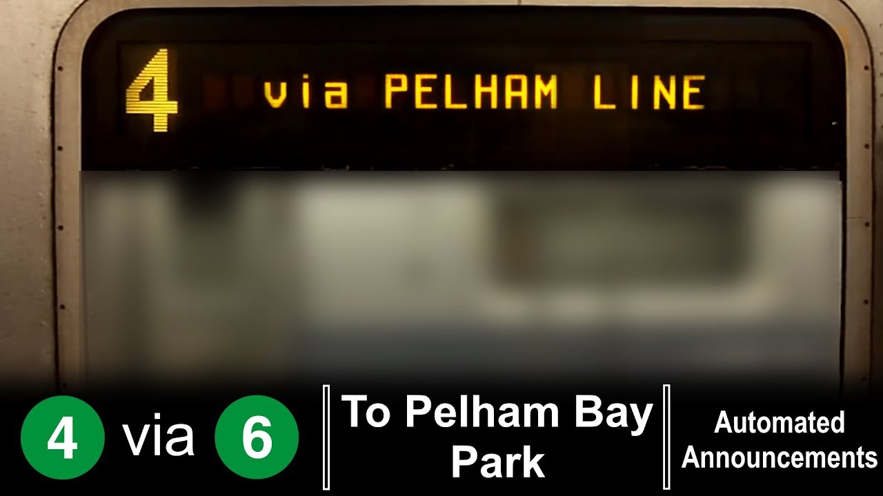 ᴴᴰ R142 4 Train via 6 Line Announcements - To Pelham Bay Park