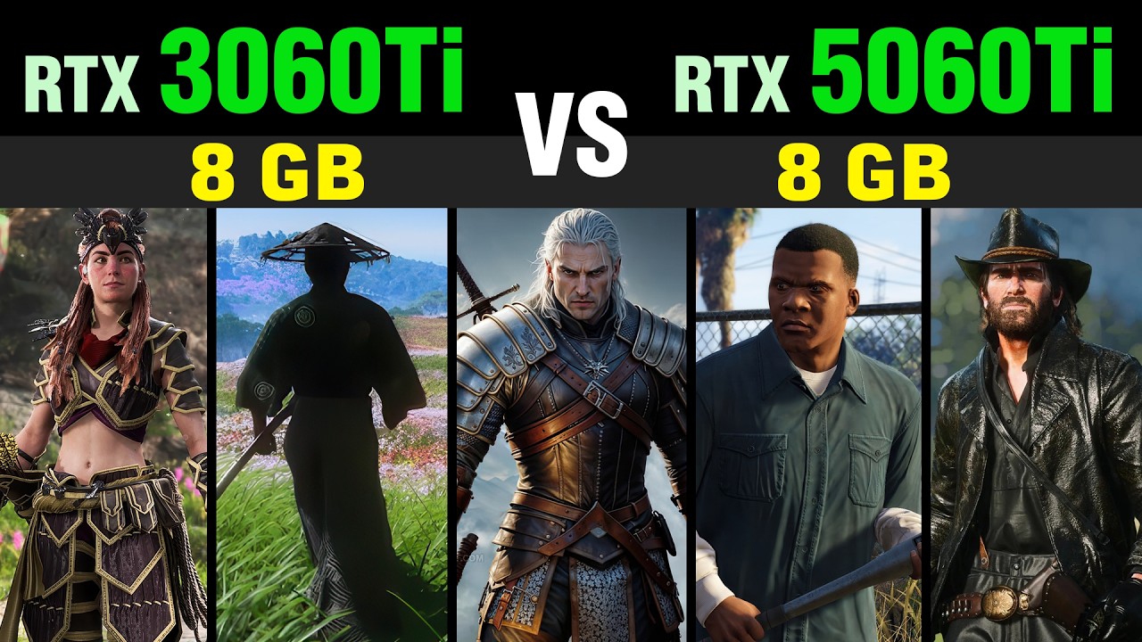 Nvidia RTX 3060 Ti vs 5060 Ti 8GB | Performance Comparison @ 1080p