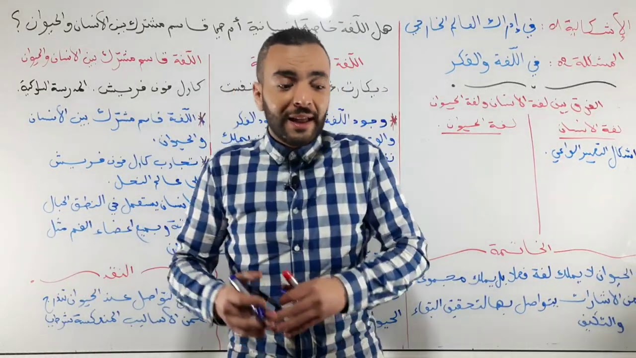 اللغة والفكر 01 | مدخل الى درس اللغة والفكر (شعبة آداب ولغات أجنبية )  bac 2022