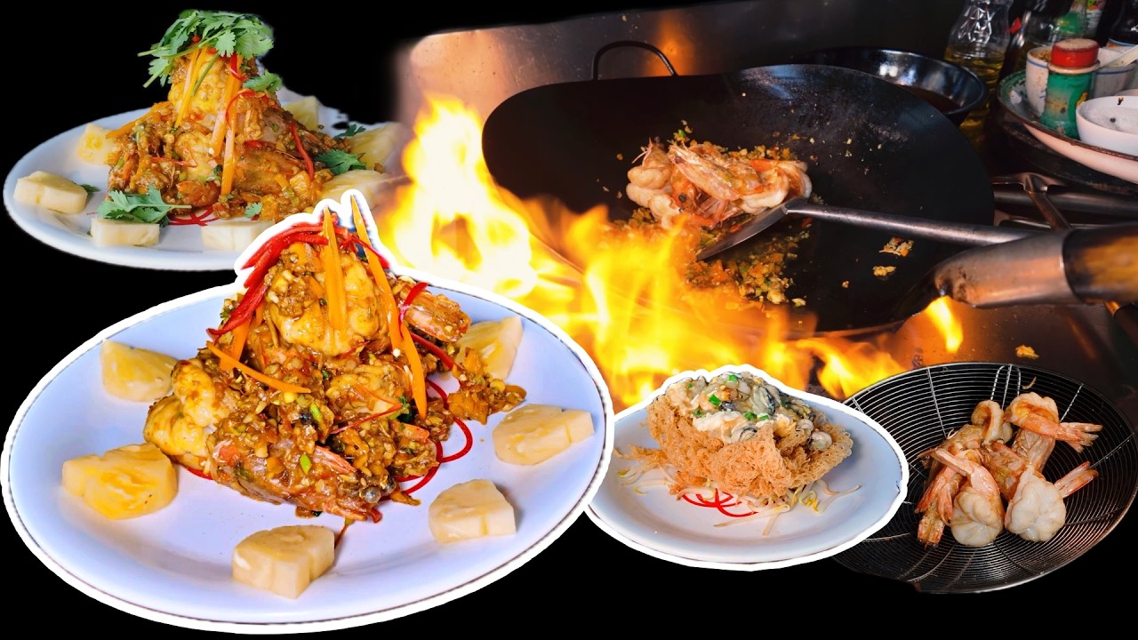 ไม่น่าเชื่อ!. กุ้งคั่วพริกเกลือ 150 บาท จานใหญ่มาก ตัวใหญ่มาก ร้านเหลาท้ายซอย VLog พาแวะไปเรื่อย