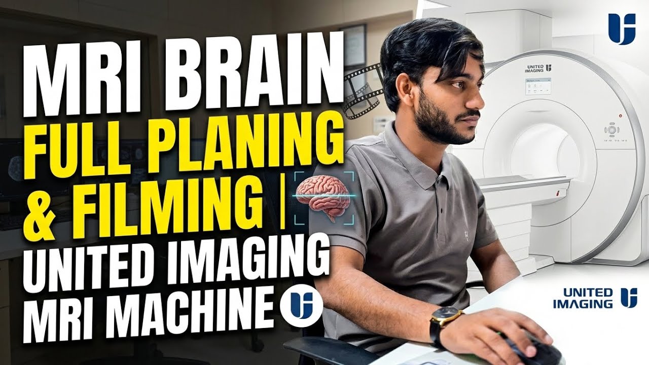 MRI BRAIN FULL PLANING & FILMING UNITED IMAGING MRI MACHINE