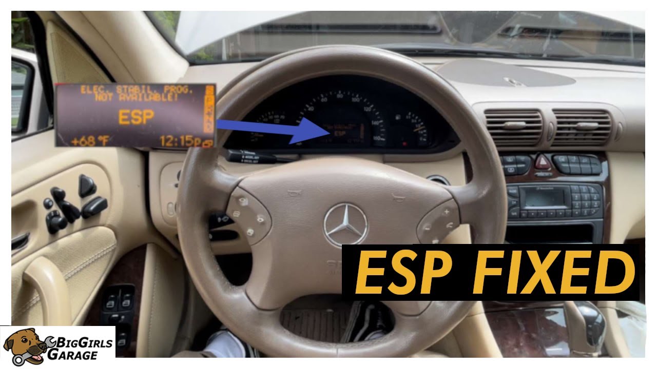 Предупреждающий индикатор ESP Mercedes Benz. Обратитесь в мастерскую. УСТРАНЕНА.