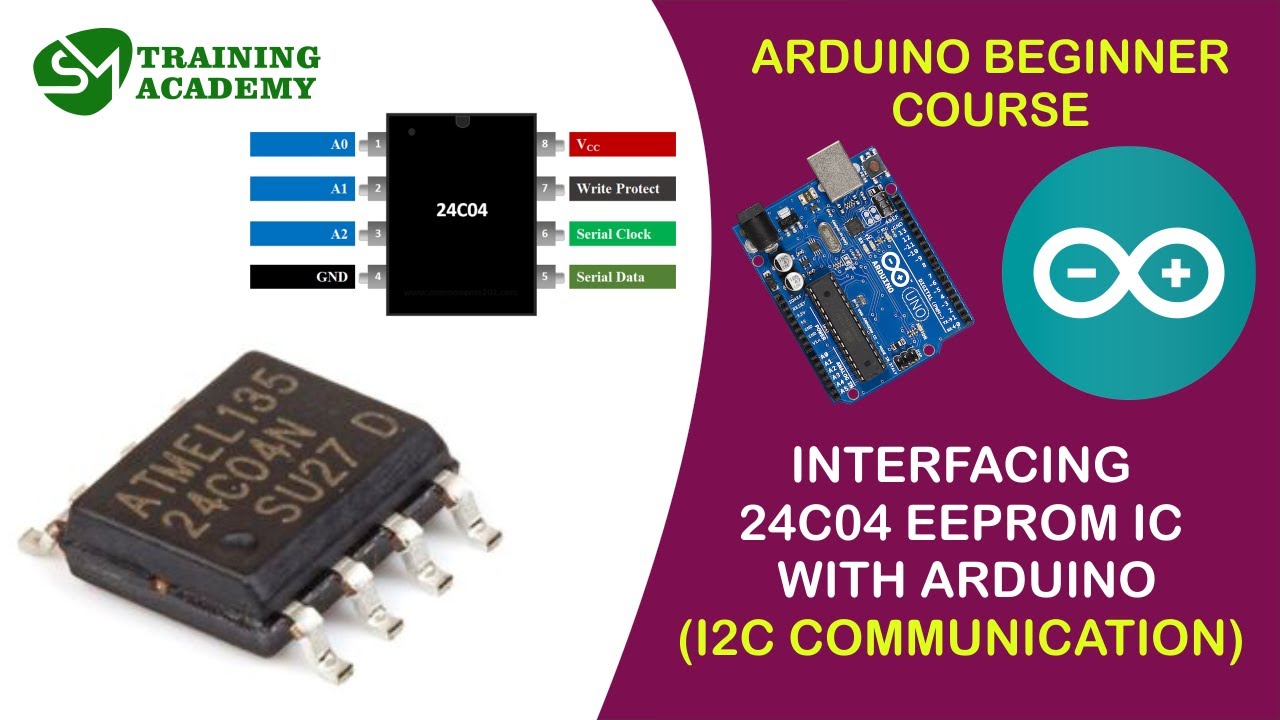 Arduino EEPROM - 24C04 | 24C08 | 24C16 | 24C32 | 24C64 (без библиотек)