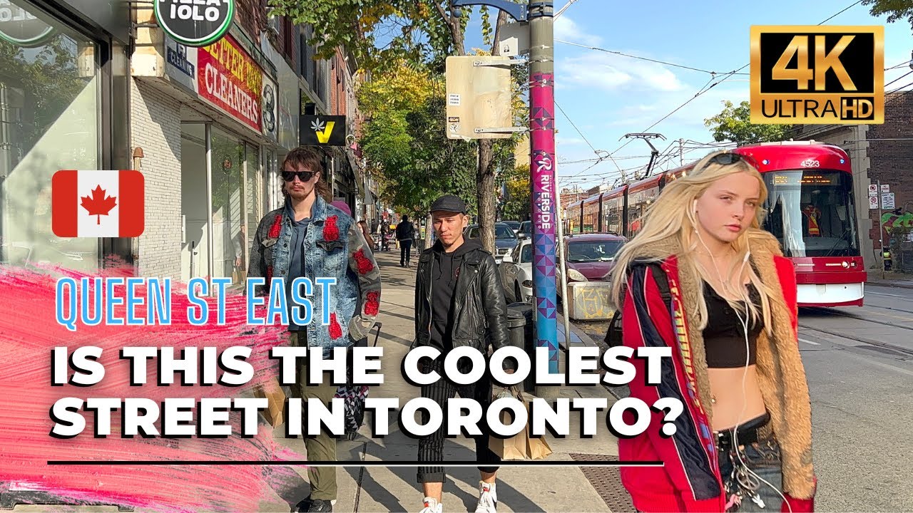 🇨🇦 Toronto Walking Tour | Leslieville Neighbourhood, Canada. [4K Ultra HDR/60fps]