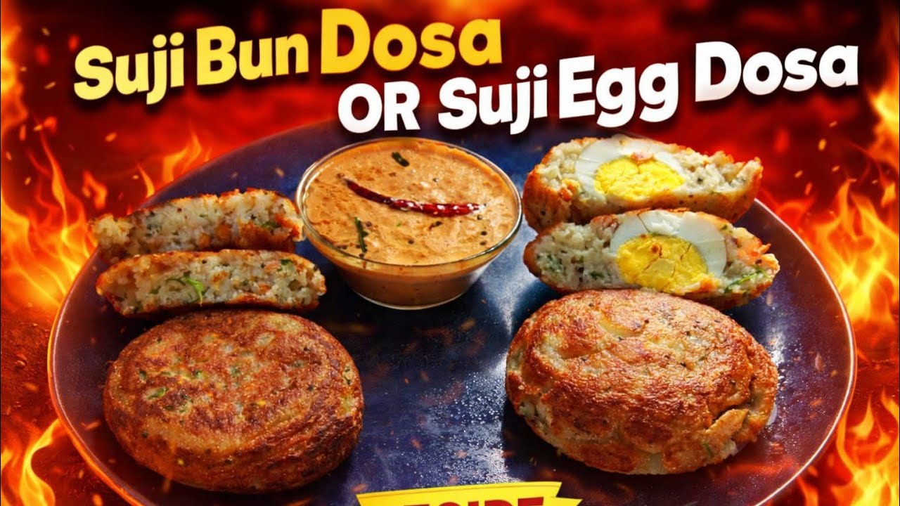 Suji bun dosa or suji egg dosa recipe By Aziza Home Kitchen 