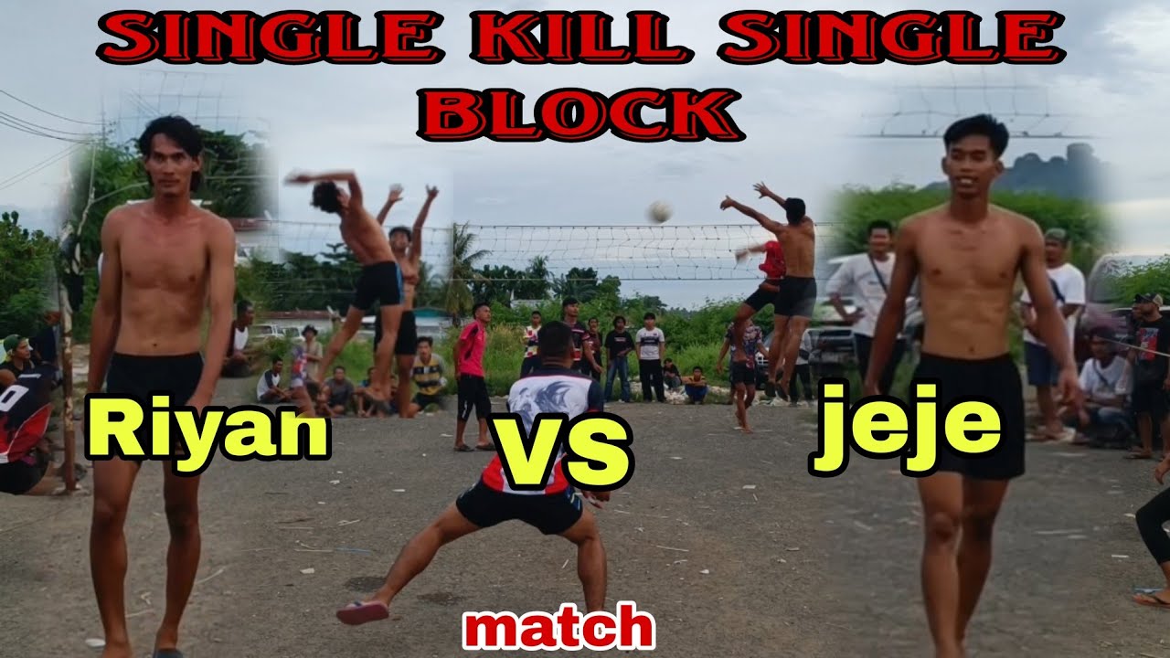 AMAZING MACTH JEJE VS RIYAN SINGLE KILL BLOCK HANTAKAN SAPI SMA² KUAT COURT KG BATU VOLLEYBALL 🔥🔥🏐