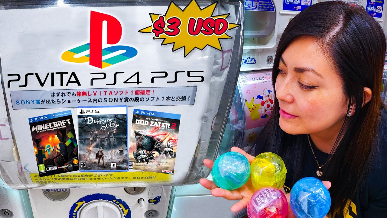 Expendedora de GACHAPONES con PREMIOS de PLAYSTATION (PsVita - PS4 - PS5)