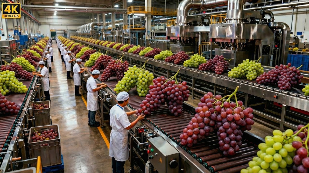 Inside a High-Tech Winery: Transforming Fresh Grapes into Fine Bottled Wine (Complete Process)