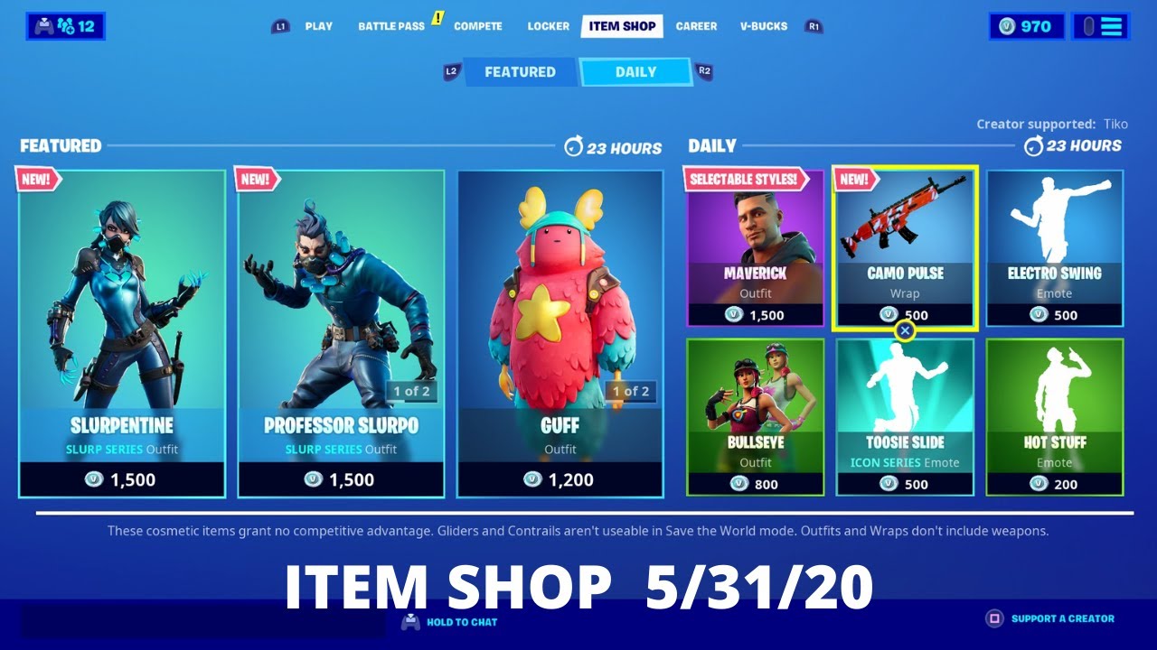 NEW SLURP SKINS! Item Shop 5/31/20