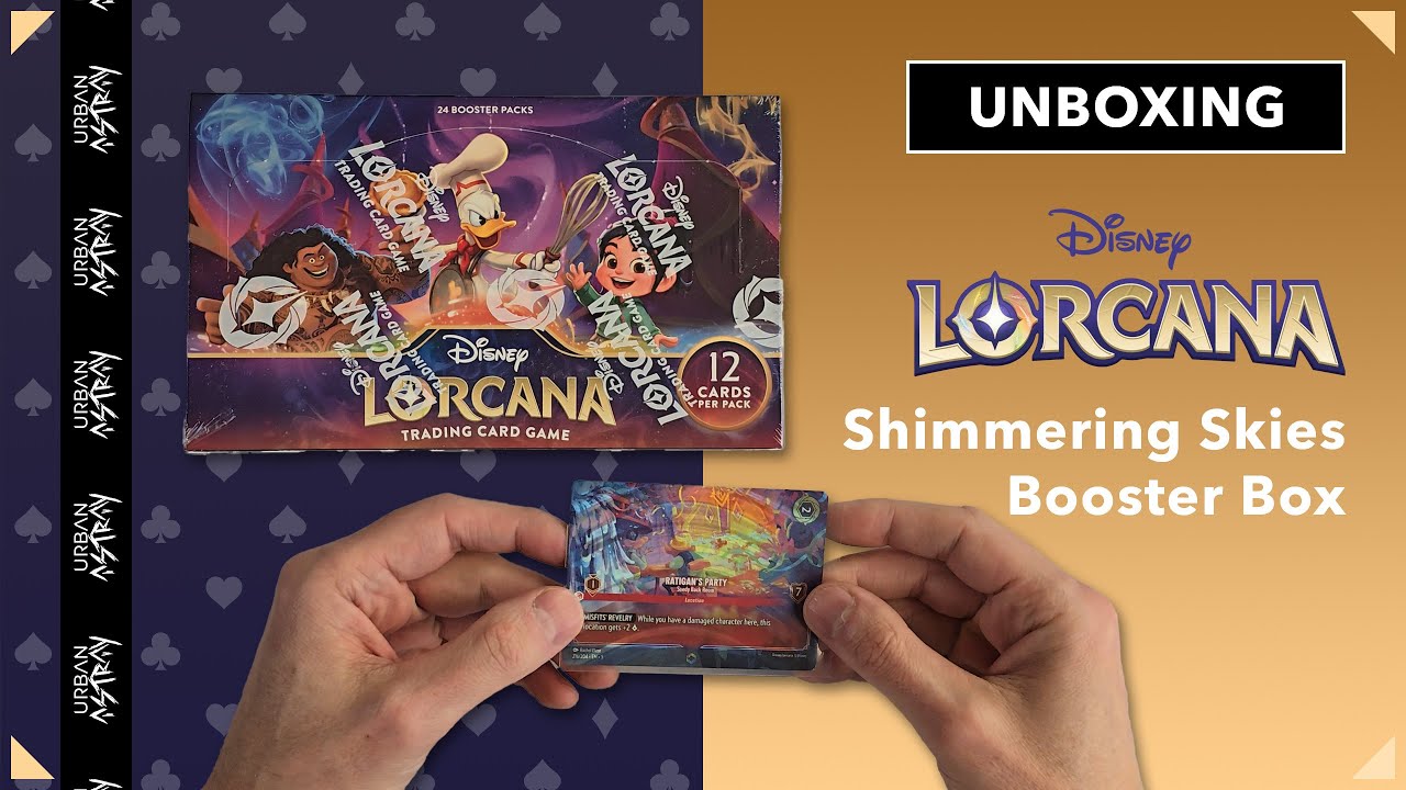 Unboxing Disney Lorcana: Shimmering Skies Booster Box