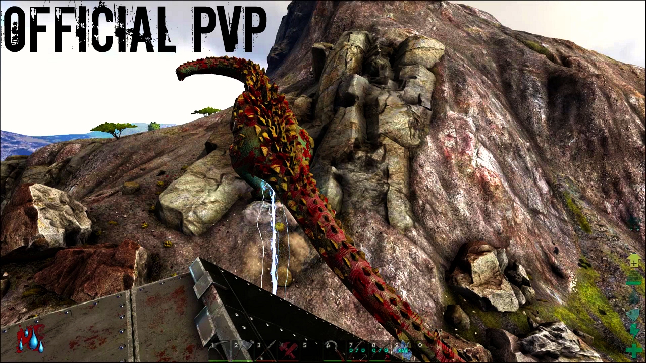 145 GIGANOTOSAURUS TAME w/ Easy Titan Killing - Official PVP (E51) - ARK Survival