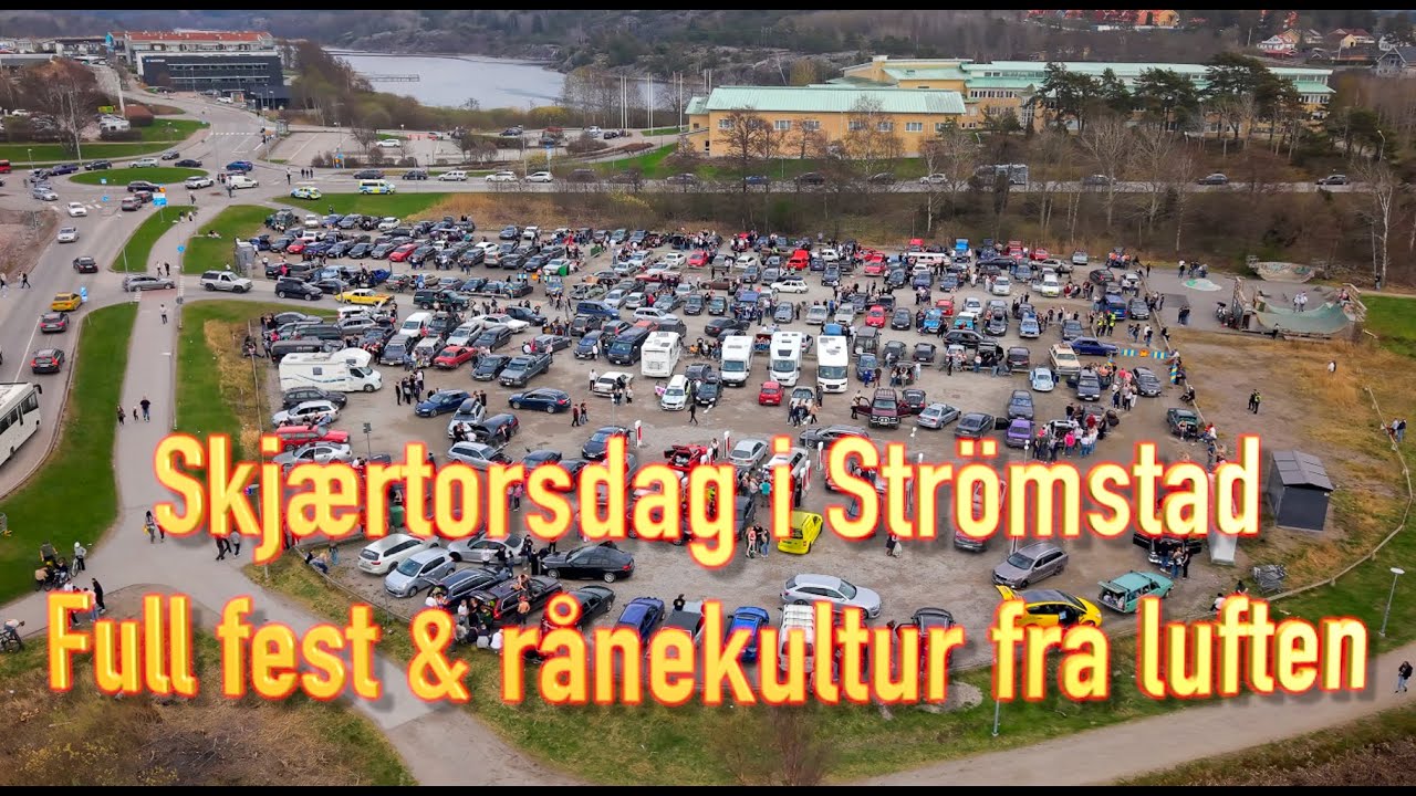 Skjærtorsdag i Strömstad 🚗 Norske rånere inntar byen | Rånetreff 2025 🎥 Drone 4K