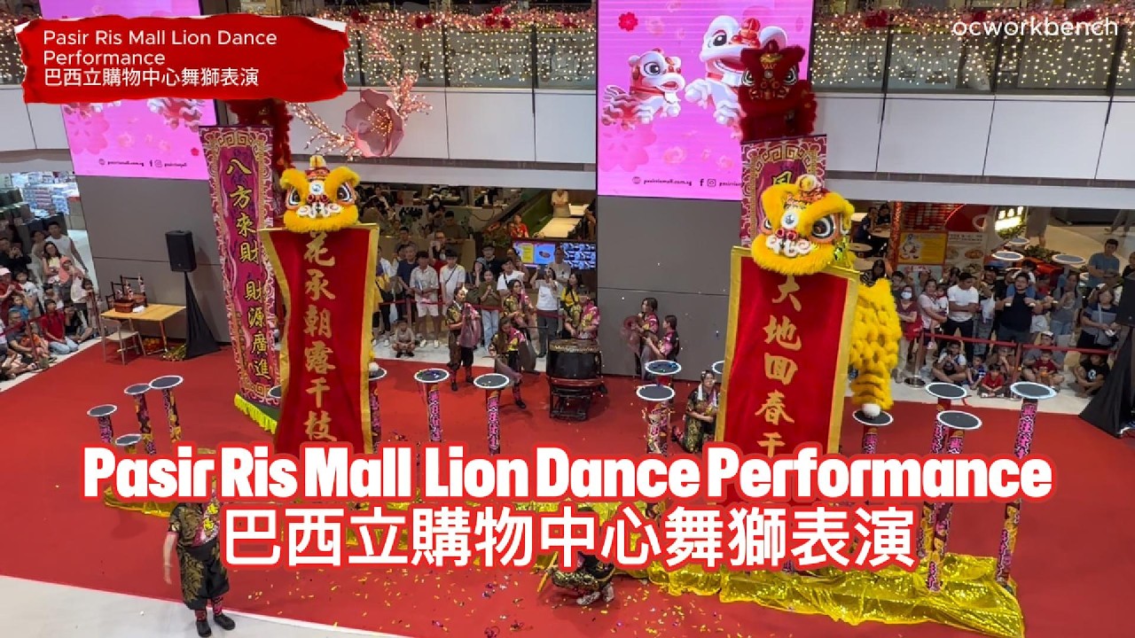 [HDR] Pasir Ris Mall Lion Dance on high poles 巴西立購物中心高桿舞獅表演 Dolby Vision [HDR]