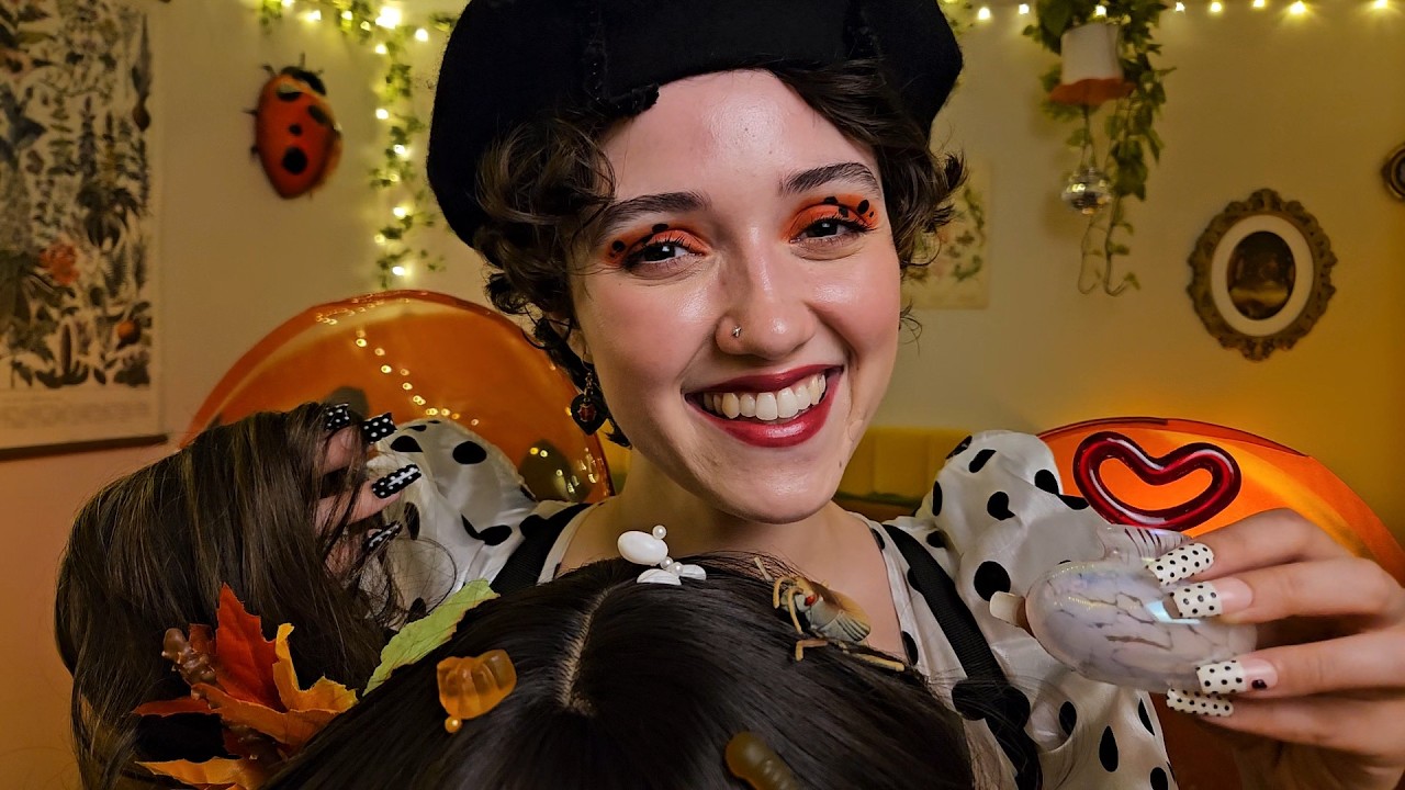 ASMR Ladybird Beetle Eats Bugs Out of Your Hair🐞 (plucking, searching, bug trigger, head tingles)