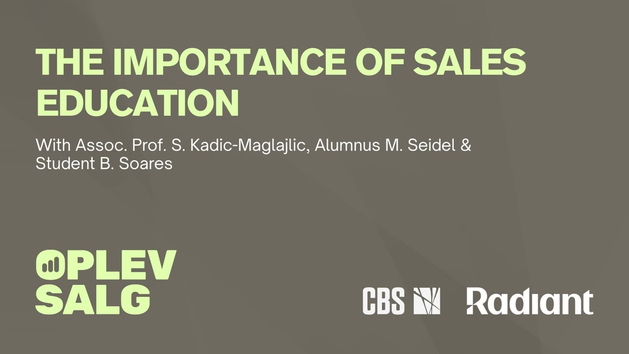 The importance of sales education
