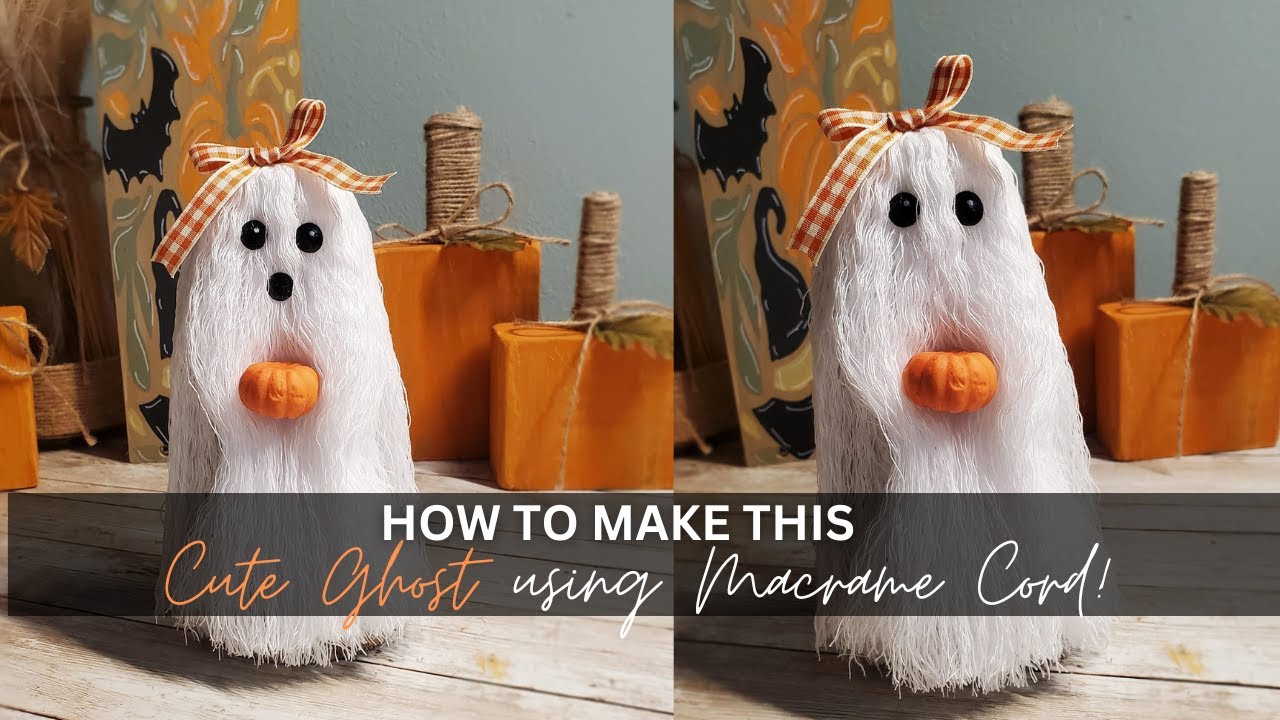 Let's make a cute ghost for Halloween using Macrame Cord!