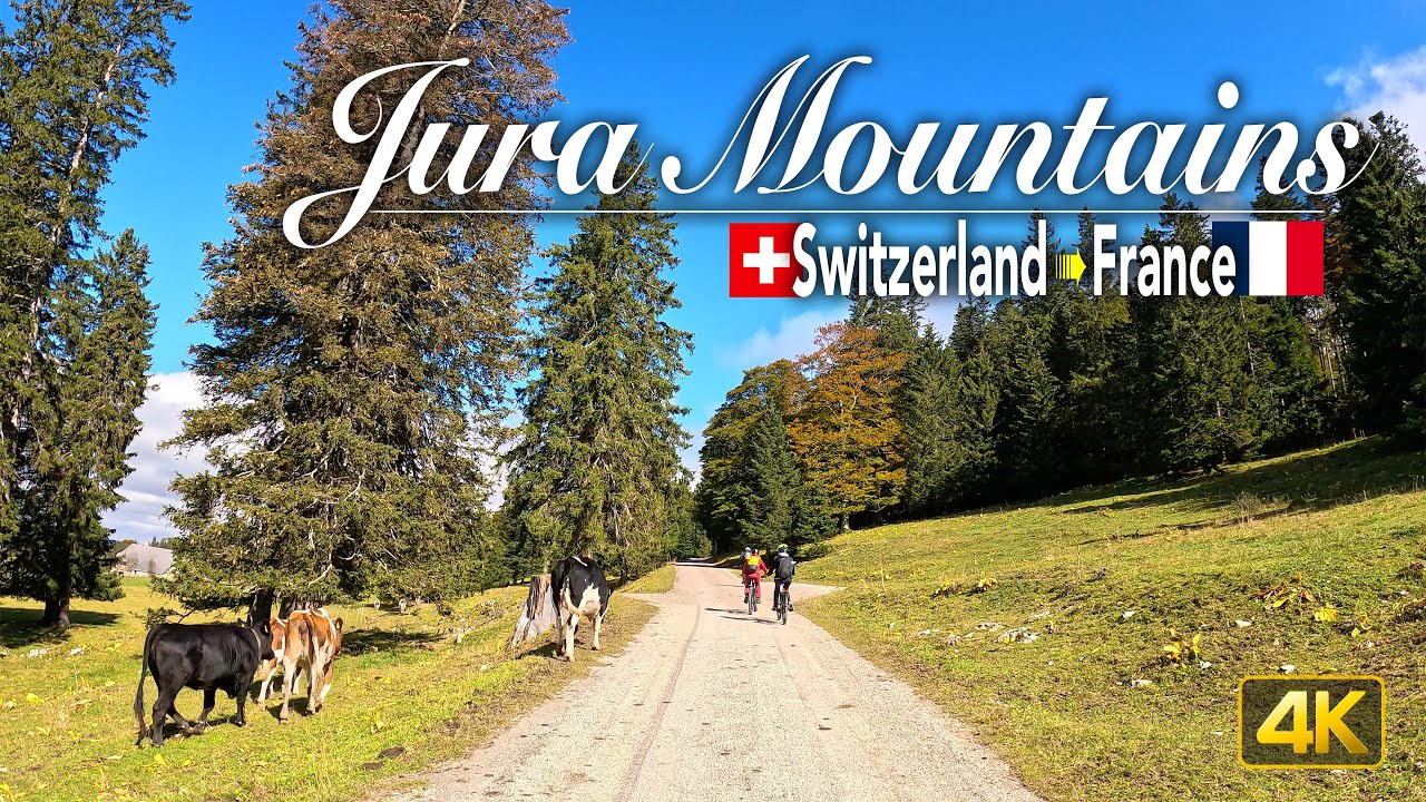 Scenic Drive across the Jura Mountains from Switzerland to France