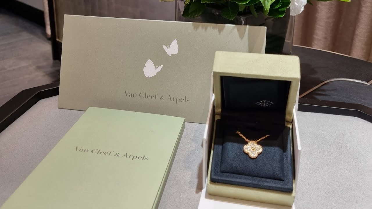 반클 다이아 목걸이 💎 | 1000만원짜리 반클리프 빈티지 알함브라 다이아몬드 목걸이 옐골 💛 Vancleef & Arpels Vintage Alhambra Necklace