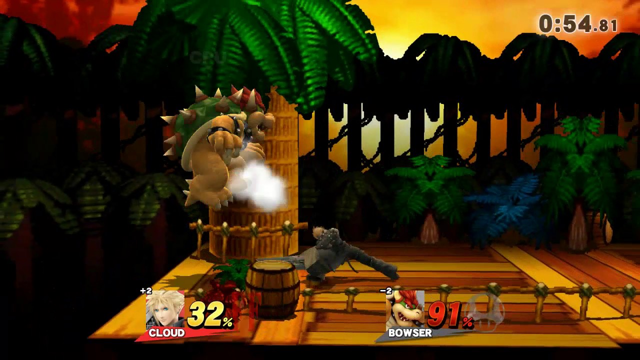 cloud vs bowser SSB WiiU