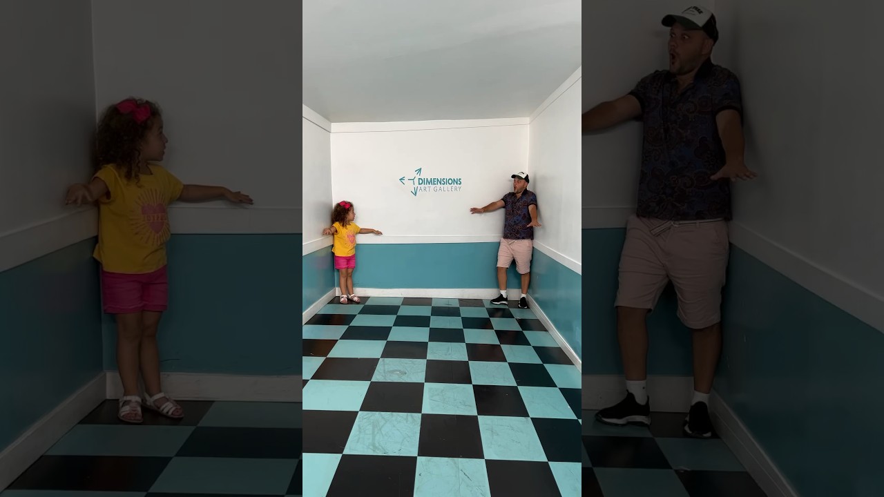 Illusion room - tall vs short #shorts