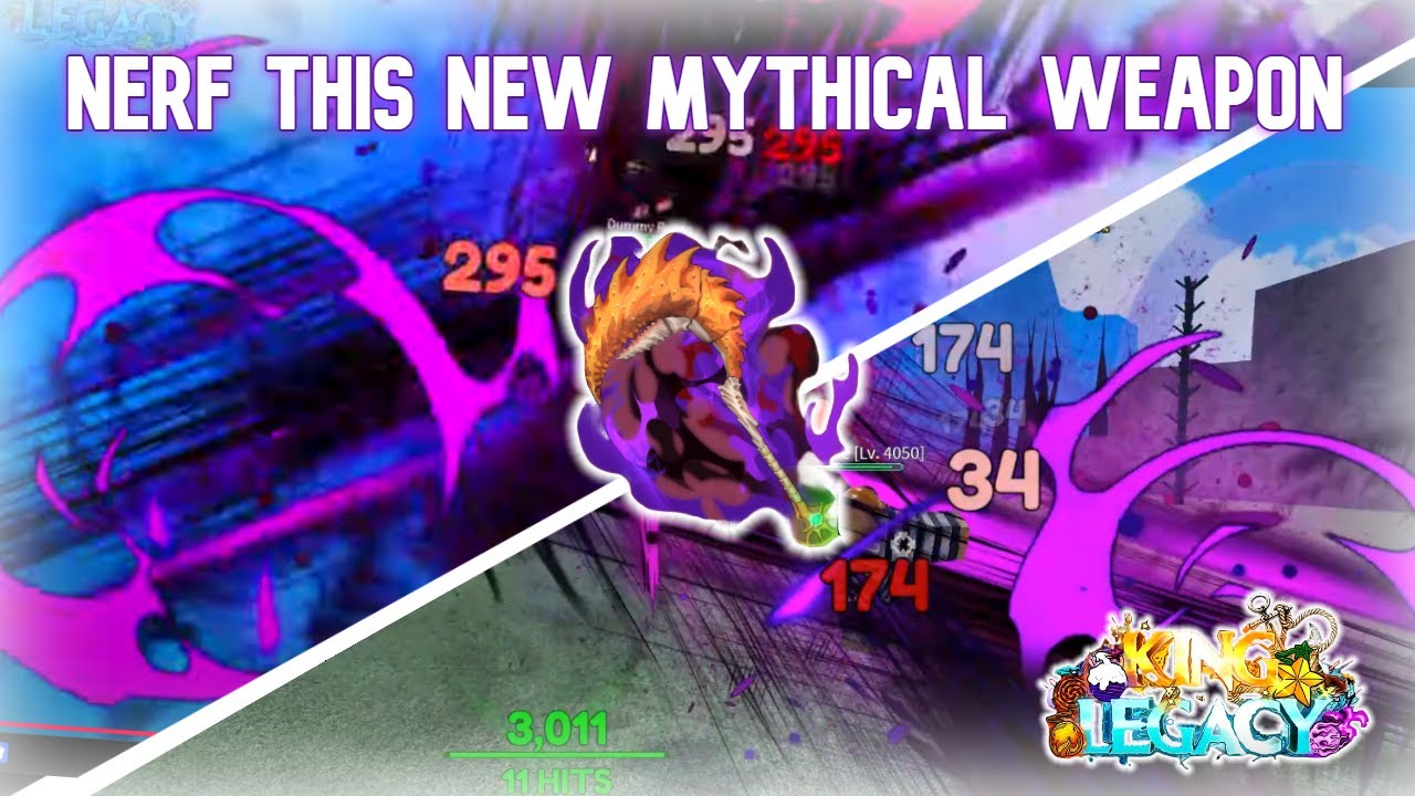 NERF THIS NEW MYTHICAL WEAPON NOW!!! (JUST BROKEN!!!) KING LEGACY UPDATE 9