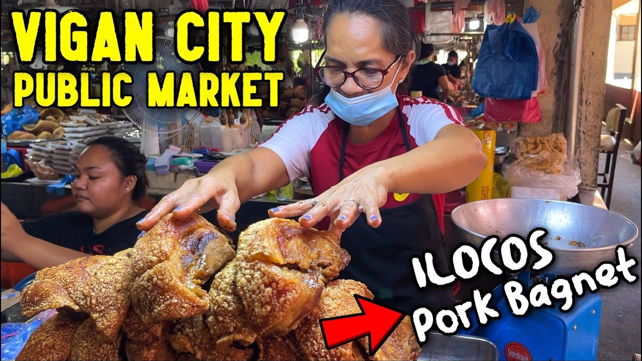Palengke Tour in VIGAN CITY, ILOCOS SUR PHILIPPINES | Lots of CRISPY PORK BAGNET Inside This Market!