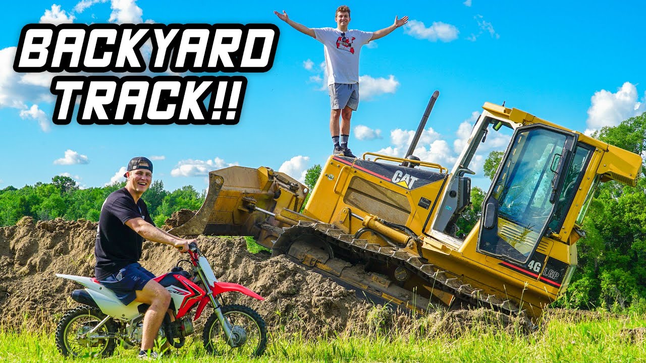 Building Backyard Pit Bike Track!!