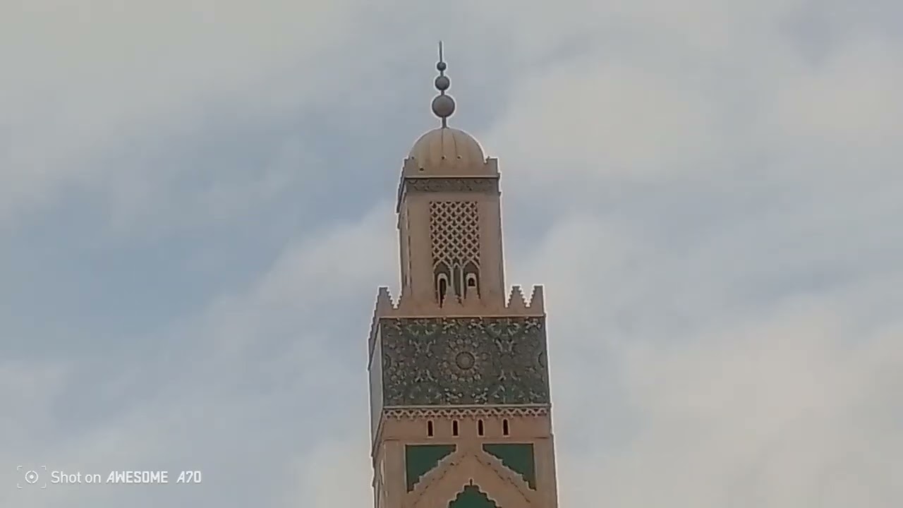 #مسجد الحسن الثاني بالدارالبيضاء #منار العنق # مارينا الشاطئ 