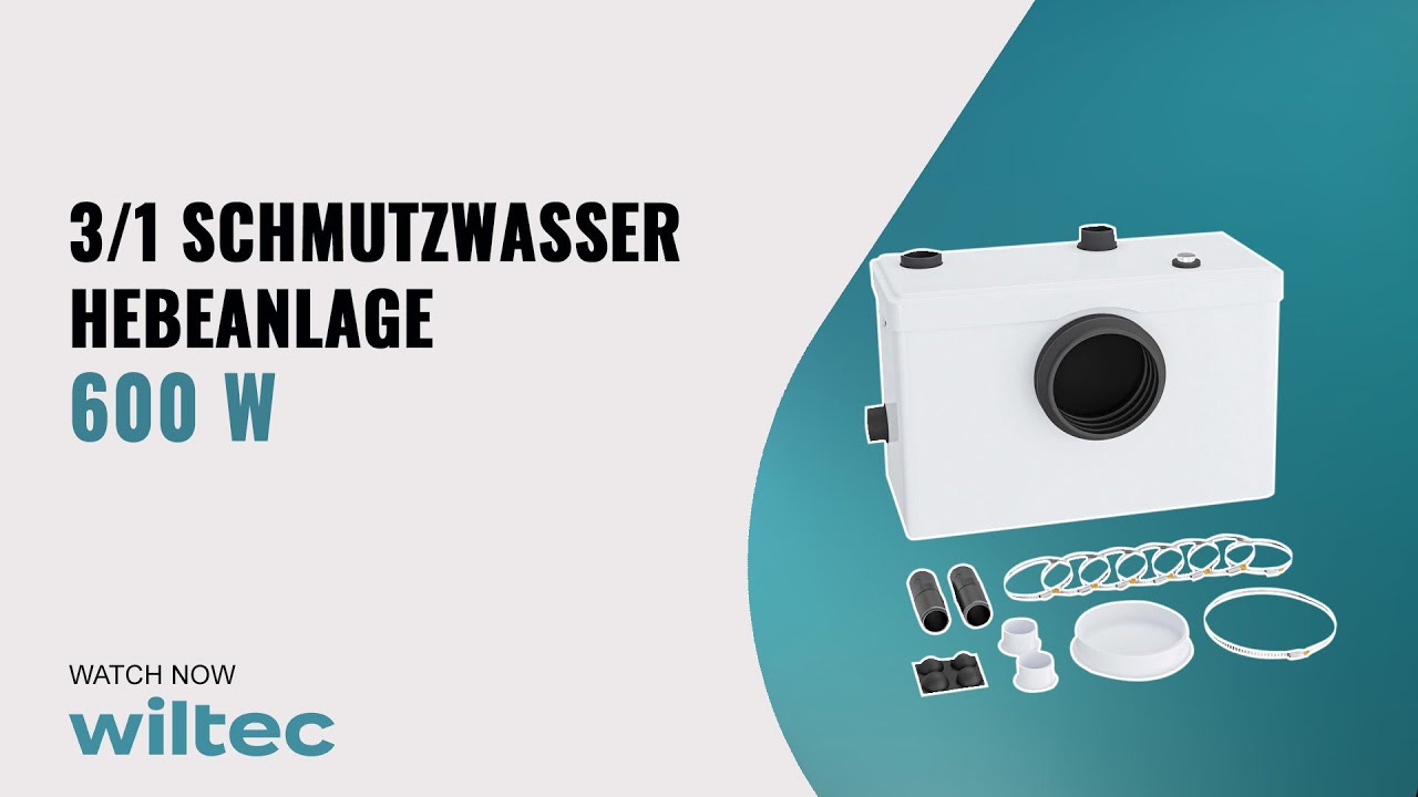 Kleinhebeanlage 600W für Schmutzwasser & Fäkalien – Leistungsstarke Hebeanlage für viele Anwendungen