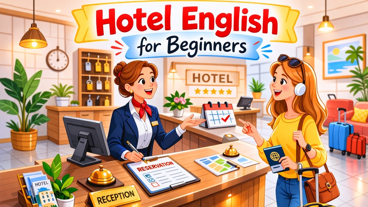 Hotel English Conversation for Beginners | Learn to Check-in and Order Room Service A1