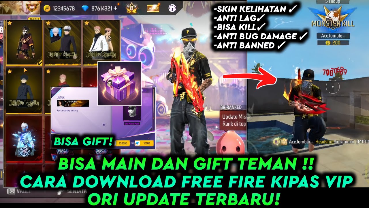 BISA MAIN TERUS ✅ CARA DOWNLOAD FF KIPAS VIP ORI 2026 GRATIS❗️ FF BETA 2025 LINK MEDIAFIRE SEMUA HP🔥