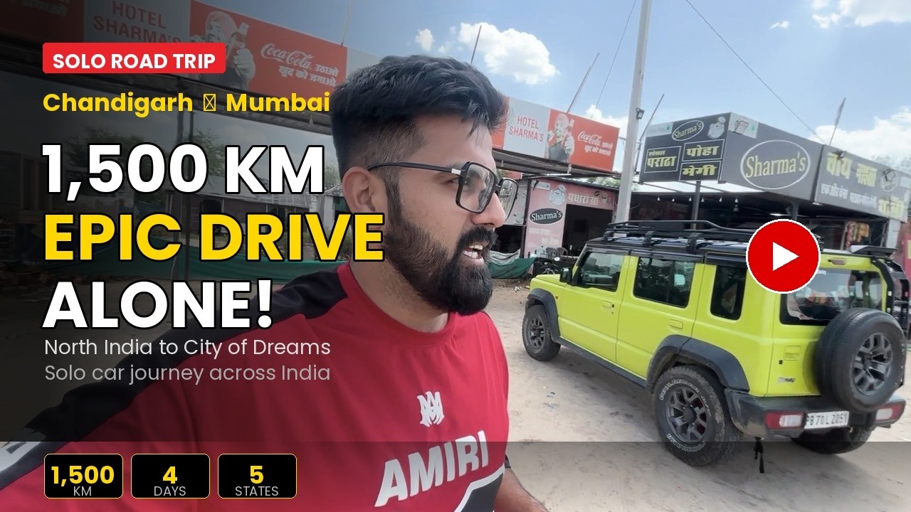 Solo Road Trip from Chandigarh to Mumbai: 1,500 km Epic Drive Across India