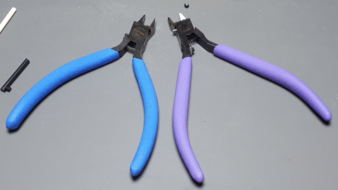 Ruitool blue 0.5 vs. purple RM 1.0 single blade nipper cutter clipper model hobby plastic model kit