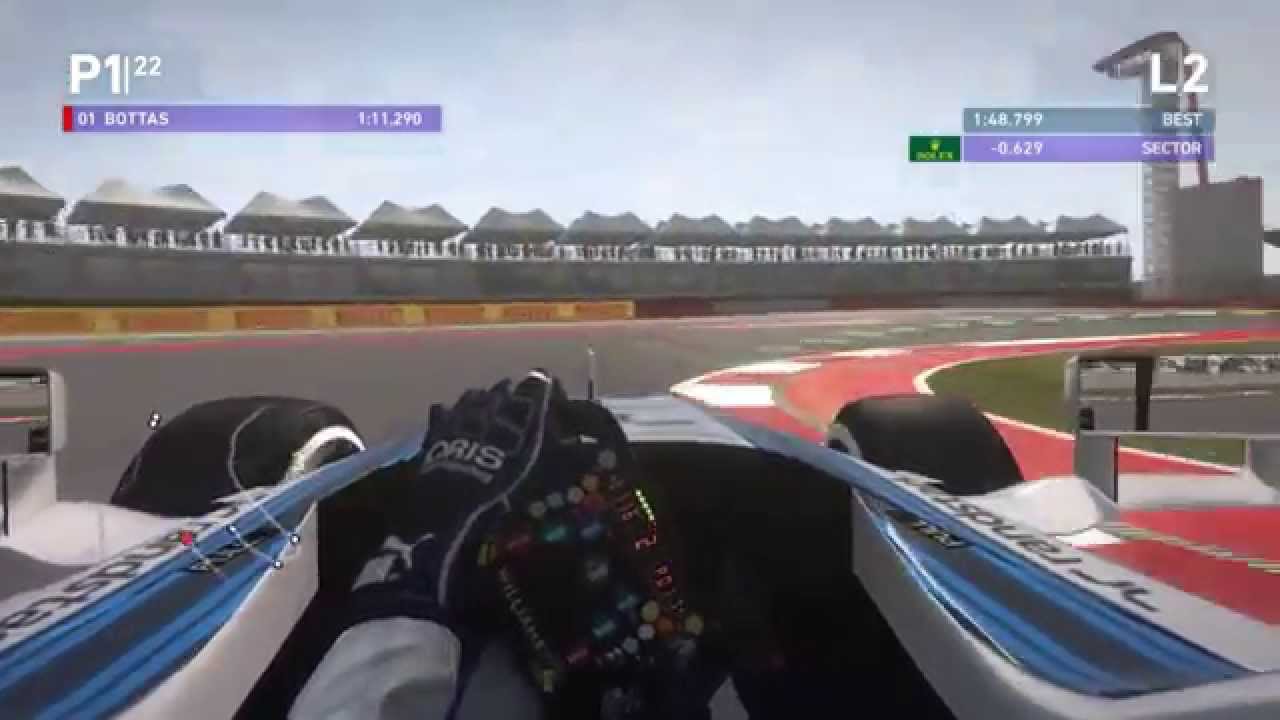 F1 2014 Gameplay - Lap of the Circuit of the Americas, Texas (Cockpit Cam)