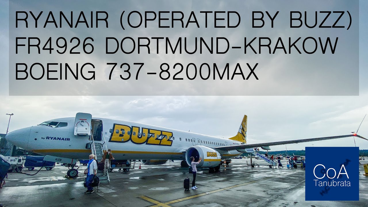 BUZZ Ryanair Flight Report Dortmund-Kraków Boeing 737-8200MAX