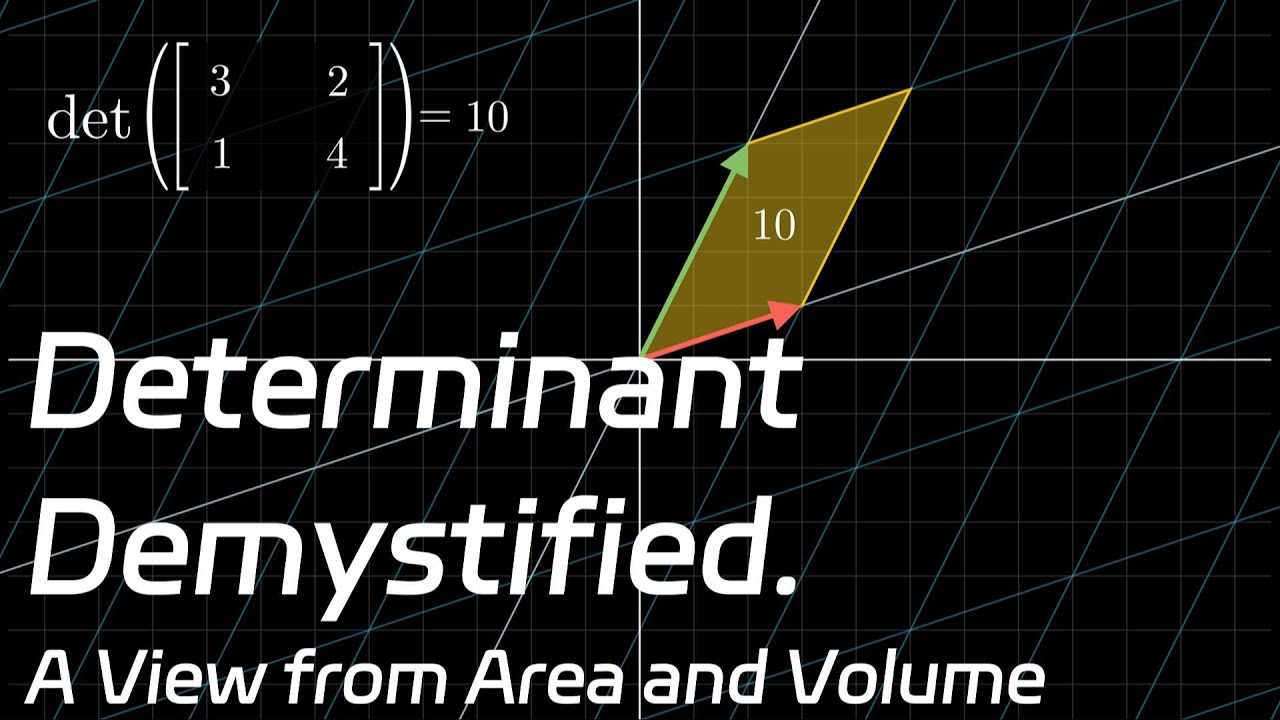 4. Determinant Demystified. A View from Area and Volume   |   Linear Algebra Made Easy