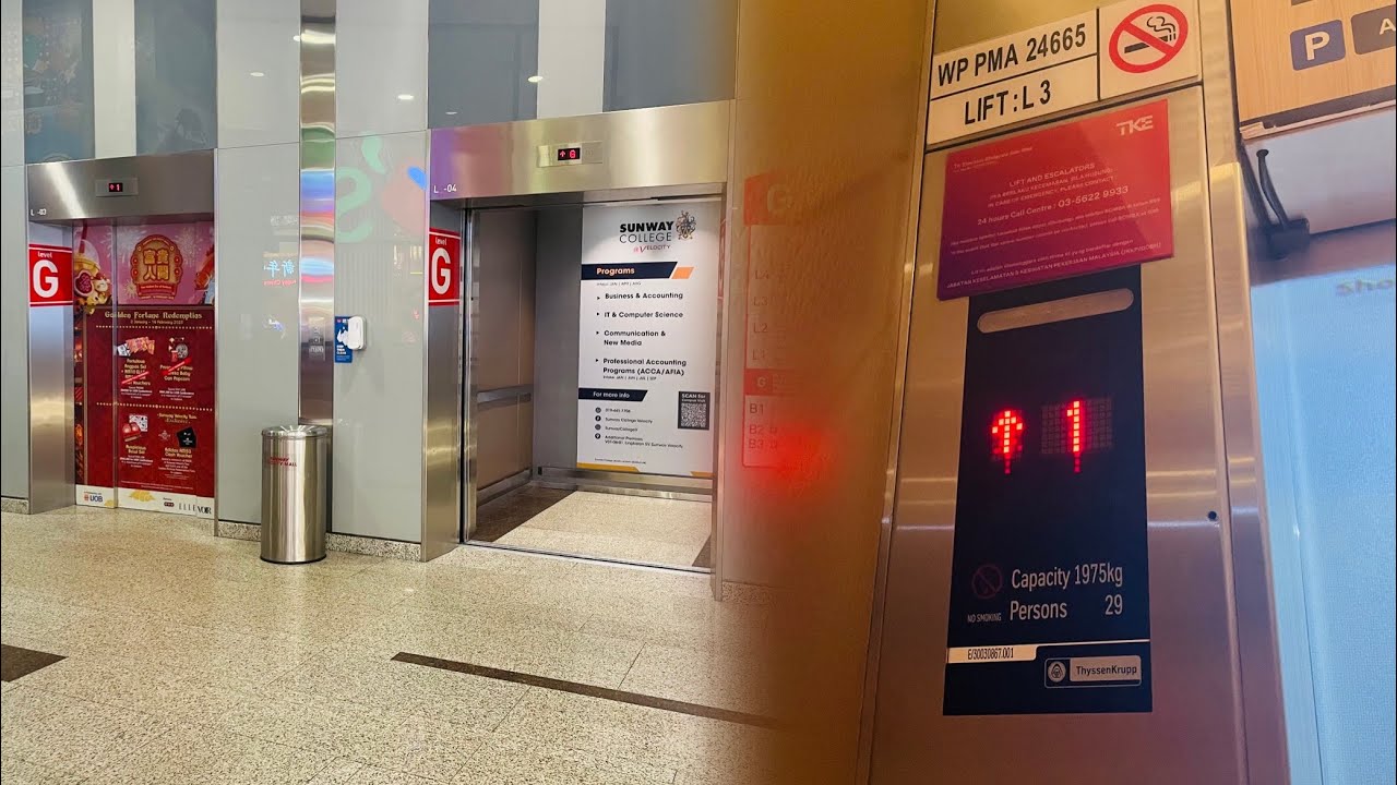 2x ThyssenKrupp Evolution MRL [Lifts 3 & 4] @ Sunway Velocity Mall, Cheras, Kuala Lumpur