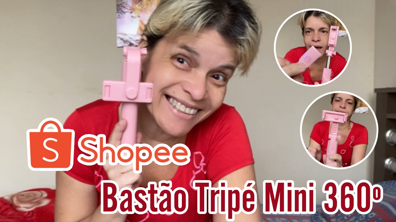 Meu ￼Bastão Tripé Mini 360º Pau De Selfie Retrátil, Bluetooth 3 em 1 Para Celular/ Elisangela Cota