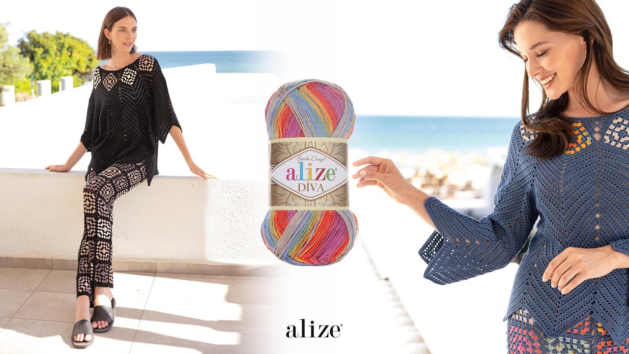 Комплект из блузки и брюк с мотивом Alize Diva Batik