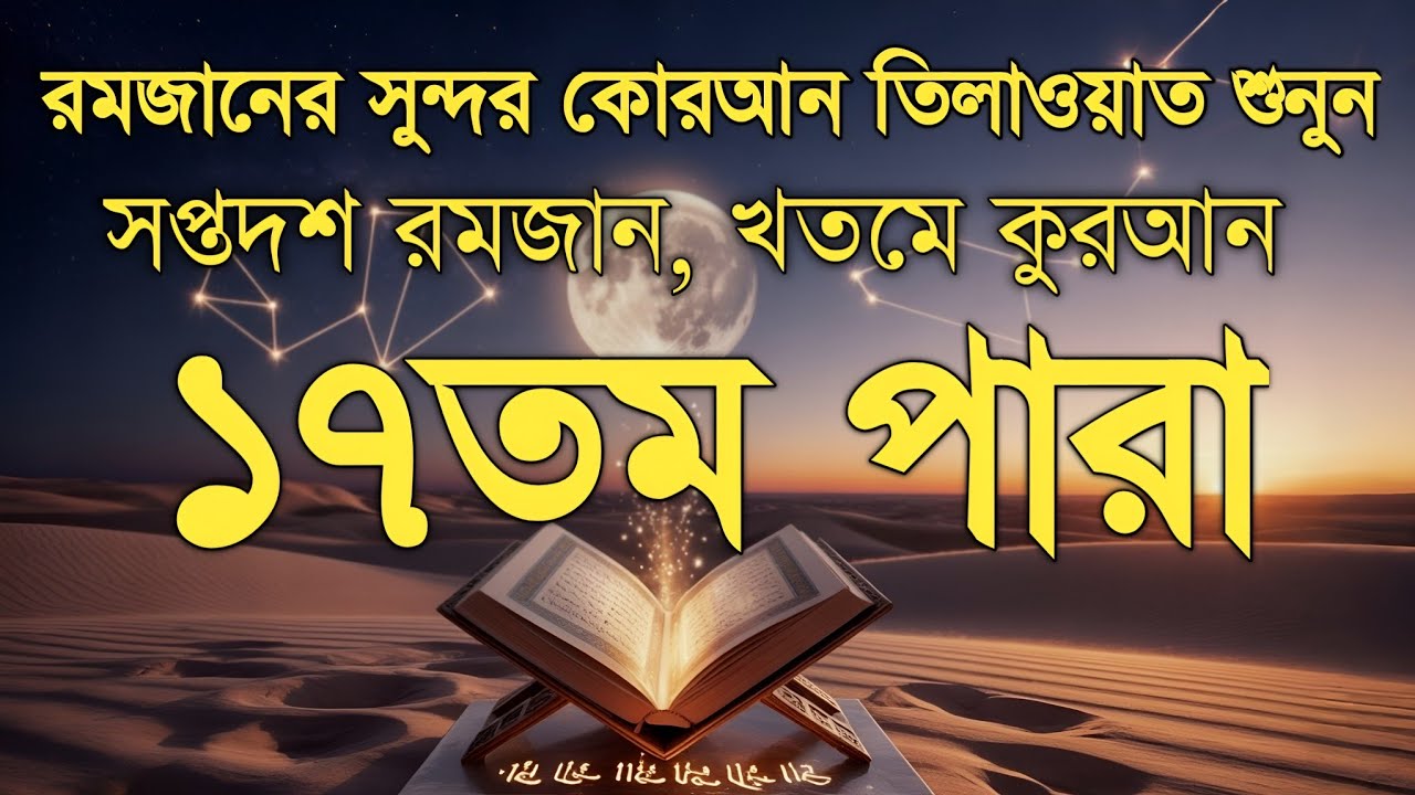 রমজানের ১৭তম দিনের পবিত্র তেলাওয়াত | ১৭ নাম্বার পারা | Ramadan Special Tilawat